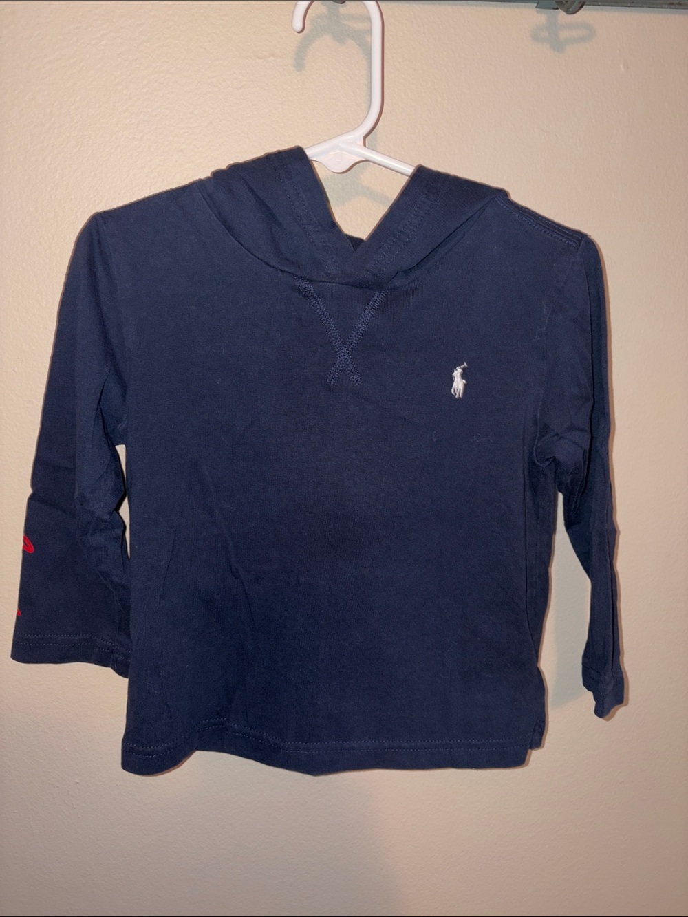 Polo by Ralph Lauren Navy Hooded Long Sleeve Tee